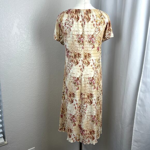 VTG Cottagecore Midi Dress Womens 16W Floral Sheer Stretch Boho Romantic Y2K - Picture 6 of 12